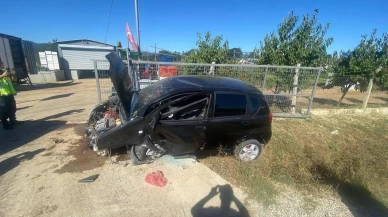 Bilecik’te kontrolden çıkan otomobilde 1 kişi yaralandı