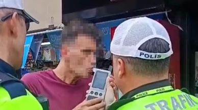 Tenteye ve dubalara çarptı, alkolmetreyi içine çekti