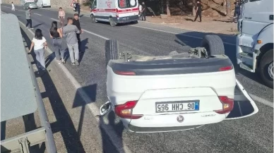Siirt’te kontrolden çıkan otomobil şarampole devrildi: 2 yaralı