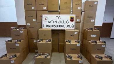 Aydın’da araçtan 630 bin faturasız makaron çıktı