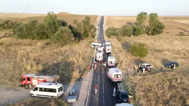 Edirne'de köy yolunda feci zincirleme kaza