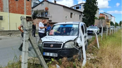 Samsun’da rahatsızlanan dolmuş sürücüsü mezarlığın çitine çarptı