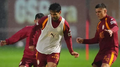Galatasaray yağmur altında çalıştı