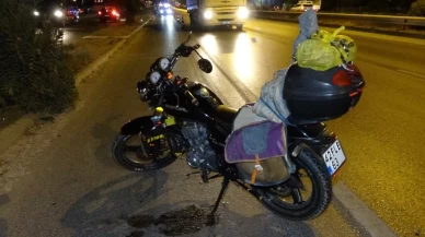 Manavgat’ta yayaya çarpan motosiklet 400 metre sürüklendi
