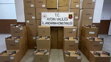 Aydın’da araçtan 630 bin faturasız makaron çıktı