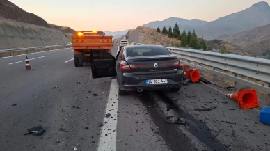 Niğde-Adana Otoyolu’nda otomobil Karayolları kamyonetine çarptı: 1 ölü, 3 yaralı