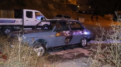 Nevşehir’de park halindeki otomobil alevlere teslim oldu