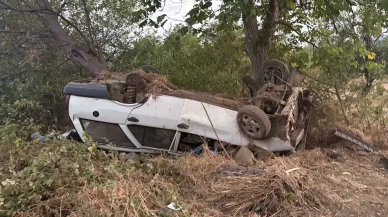Bursa’da mevsimlik işçileri taşıyan otomobil şarampole yuvarlandı