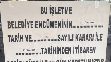 Zincir markete kilit vuruldu