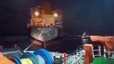 Çanakkale Boğazı’nda tanker Karanlık Liman’a çekildi