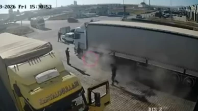 Tırın altında çalışırken patlama yaşandı!