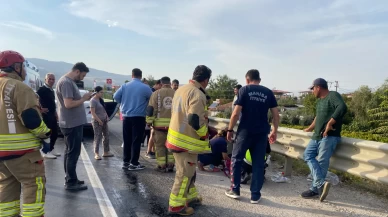 Manisa'da yola dökülen mazot kazaya davetiye çıkardı
