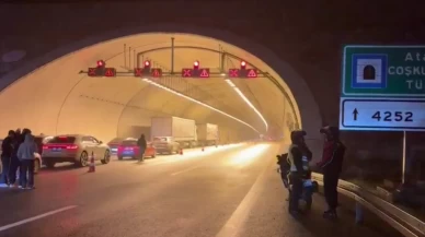 Kuzey Marmara Otoyolu'nda tünelde tır yangını
