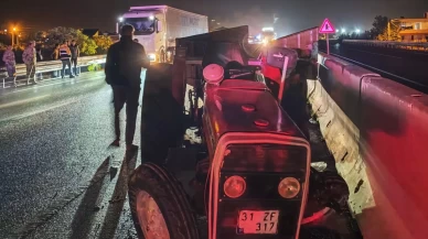 Gaziantep İslahiye’de TIR ile traktör çarpıştı