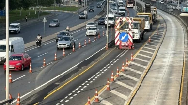 Kritik otoyollar ve çevre yollarında şeritler kapatıldı