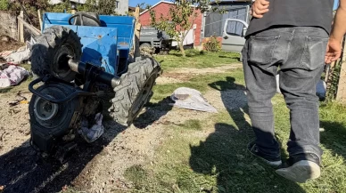 Tarım aracı devrildi, altında kalan kadın kurtarılamadı