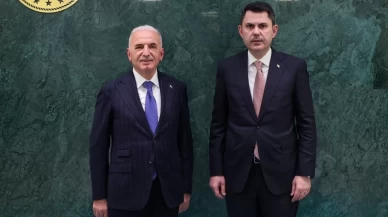 Bakan Kurum, Ümraniye Belediye Başkanı Yıldırım'ı kabul etti