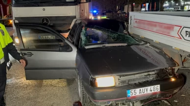 Samsun'da düğün yolunda anne ve oğlu yaralandı