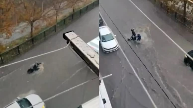 Suya kapılan kadını vatandaşlar kurtardı!