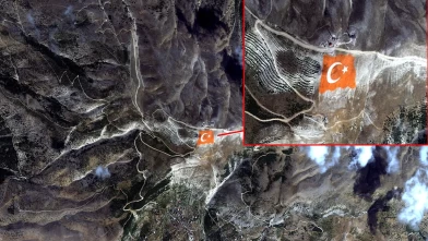 Türk Bayrağı uzaydan görüntülendi