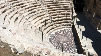 Kibyra Antik Kenti'ndeki Medusa Mozaiği kışa karşı kapatıldı