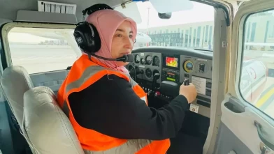 Başörtüsüyle pilotluk hayali gerçek oldu