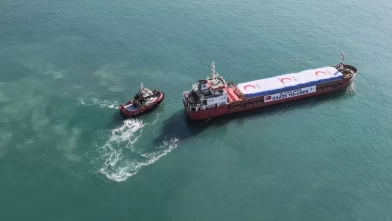 Kızılay'ın 19. Gazze ''İyilik Gemisi'' dualarla yola çıktı