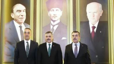 Bakan Çiftçi ve Bakan Tekin MHP Erzurum İl Başkanlığını ziyaret etti