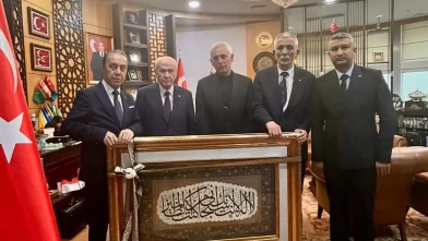 MHP Kocaeli İl Başkanı Akın, MHP Lideri Devlet Bahçeli'yi makamında ziyaret etti