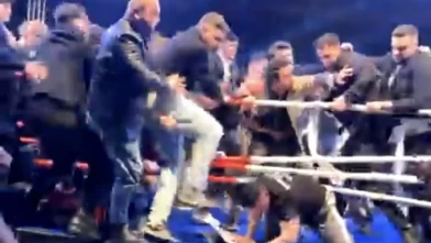 Trabzon'da boks maçında kavga!