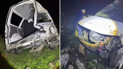 Cizre’de kamyonet şarampole uçtu