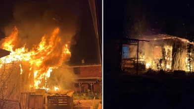 Düzce'de bir evde yangın çıktı