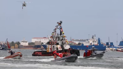 Samsun’da 19 Mayıs coşkusu: Denizden tören geçişine yoğun ilgi