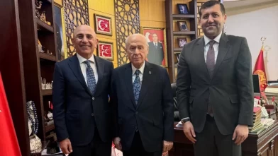 MHP lideri Bahçeli, Baki Ersoy ve Süleyman Hurma'yı kabul etti