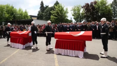 Şehit polislerimiz için Tekirdağ'da cenaze töreni düzenlendi