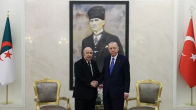 Cumhurbaşkanı Erdoğan, Cezayir Cumhurbaşkanı Tebbun’u Esenboğa’da karşıladı