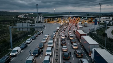 Türkiye sınırında kilometrelerce araç kuyruğu!