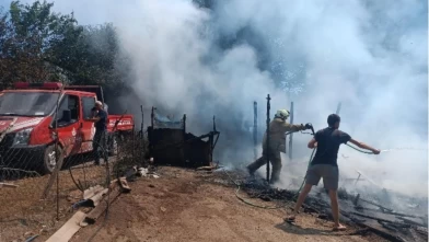 Silivri’de çiftlikte korkutan yangın