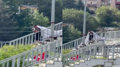 Cumhurbaşkanı Erdoğan'ın pankartına çirkin saldırı!