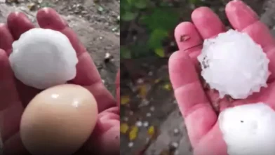 Osmaniye'de sağanak sonrası yumurta büyüklüğünde dolu yağdı