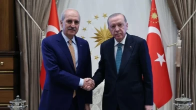 Cumhurbaşkanı Erdoğan, TBMM Başkanı Kurtulmuş ile görüştü
