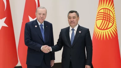 Cumhurbaşkanı Erdoğan, Kırgızistan Cumhurbaşkanı Caparov ile görüştü