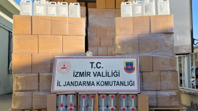 İzmir’de 9 milyon liralık kaçak alkol operasyonu