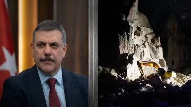 Nevşehir'de peribacası çökmesinde çalışmalar tamamlandı: Bakan Çiftçi duyurdu