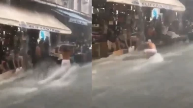 Fatih'te dükkanını korumak isteyen esnaf ölümden döndü
