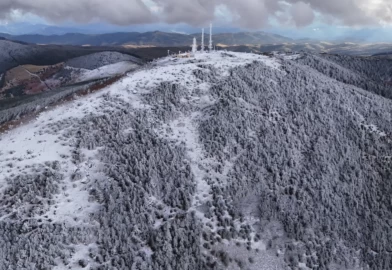 Samsun'un Dürtmen Dağı beyaza büründü