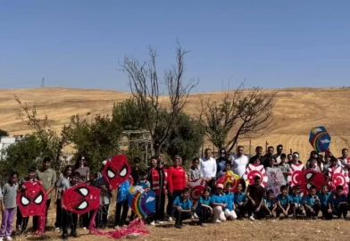 Cizre’de öğrencilerden Filistinli çocuklara uçurtmalı destek