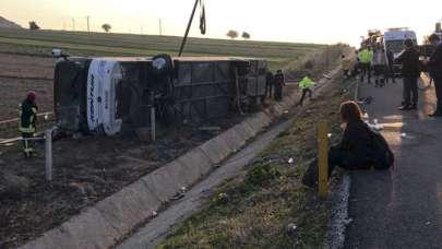 Denizli'de otobüs şarampole devrildi: Ölü ve yaralılar var!