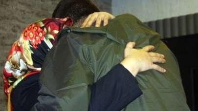 Nöbet tutan anne muradına erdi