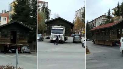 Evi kamyona yükleyip taşıdı